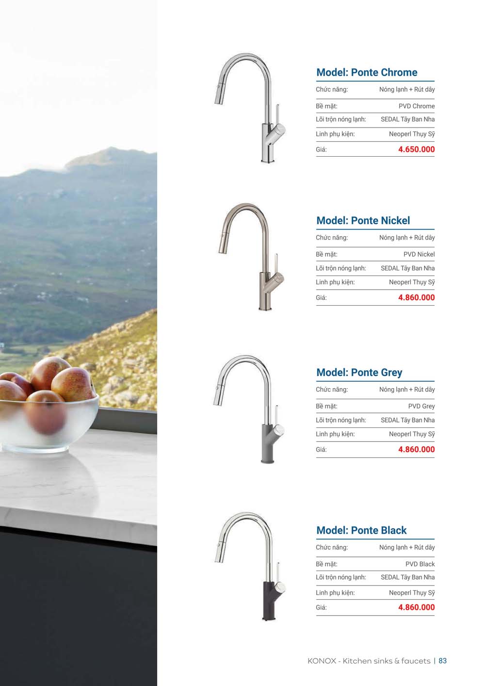 Catalogue KONOX 2023 – Bang gia thiet bi nha bep 83