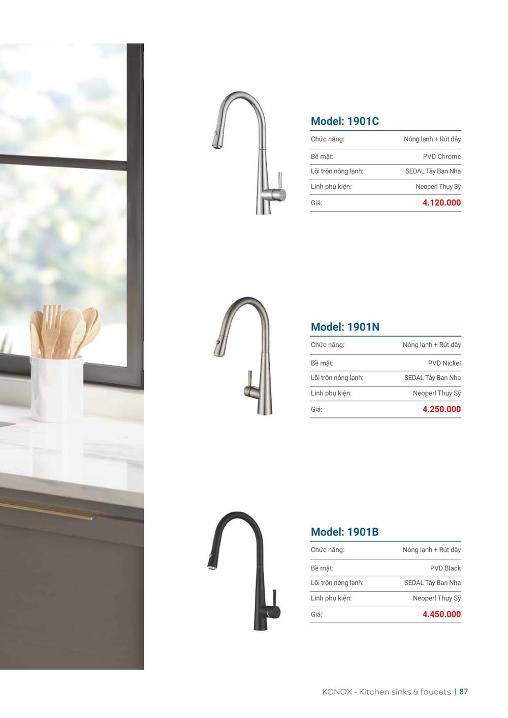 Catalogue KONOX 2023 – Bang gia thiet bi nha bep 87