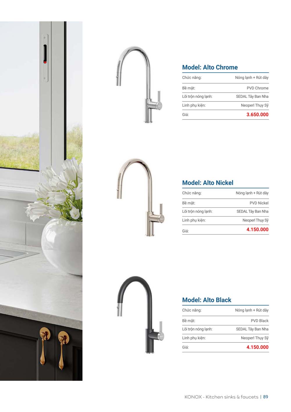 Catalogue KONOX 2023 – Bang gia thiet bi nha bep 89