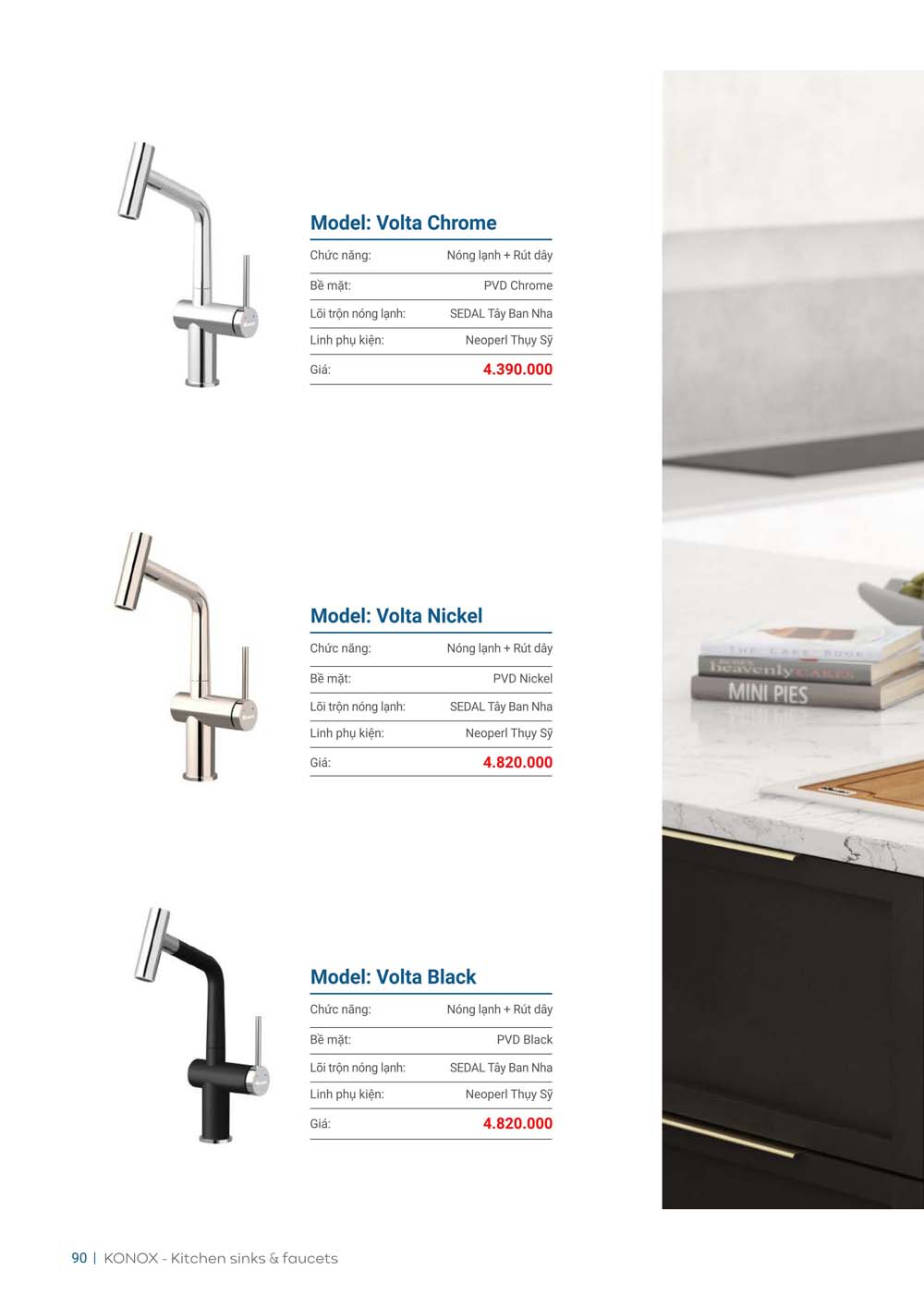 Catalogue KONOX 2023 – Bang gia thiet bi nha bep 90