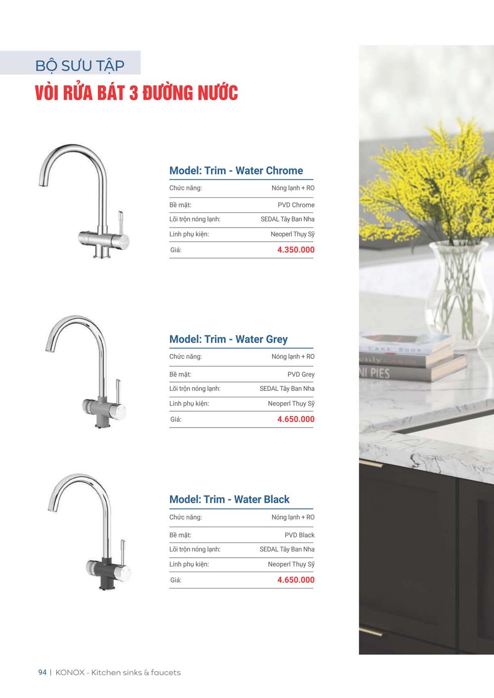 Catalogue KONOX 2023 – Bang gia thiet bi nha bep 94