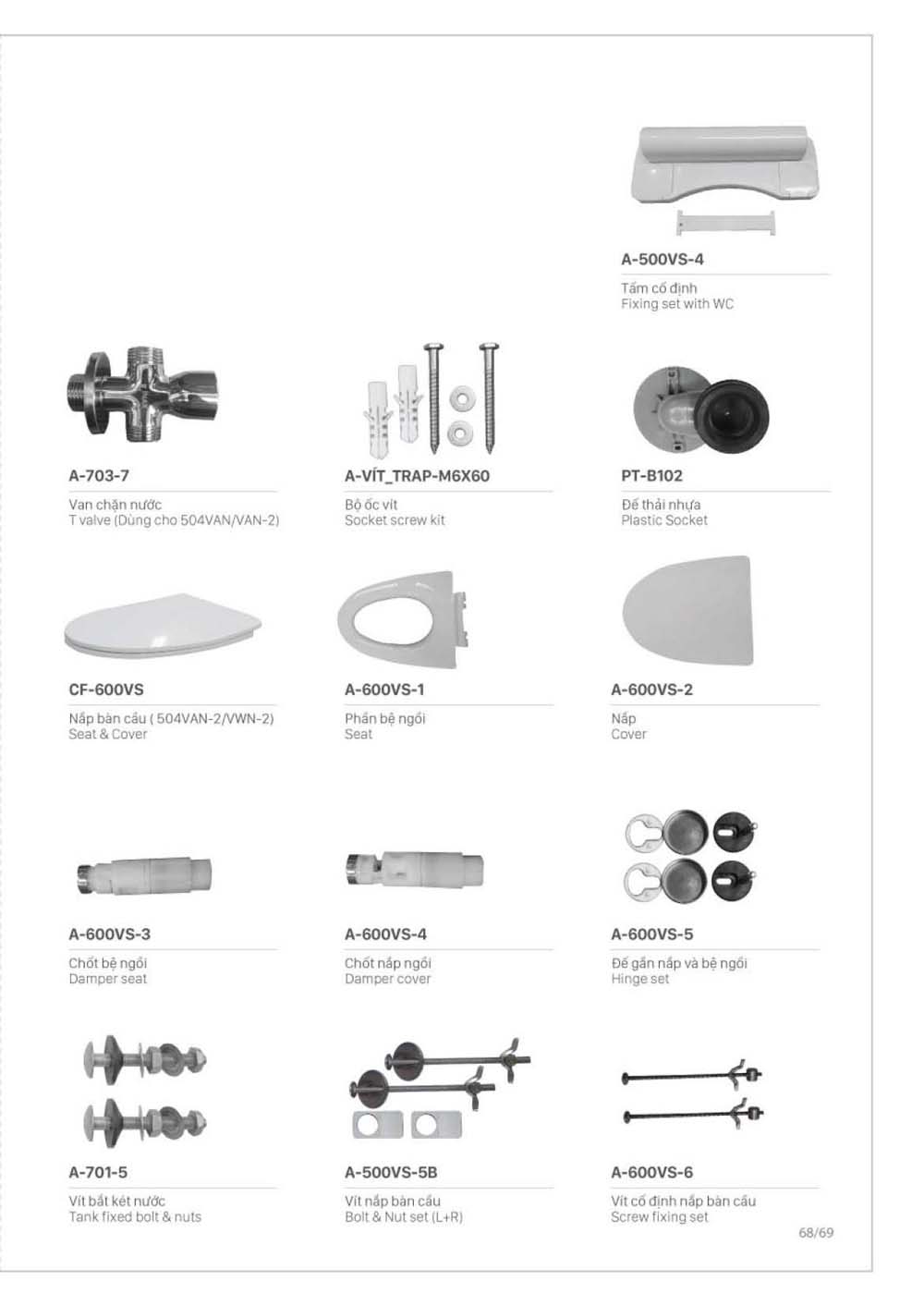 Catalogue Linh phu kien thay the INAX vuathietbi.com 69
