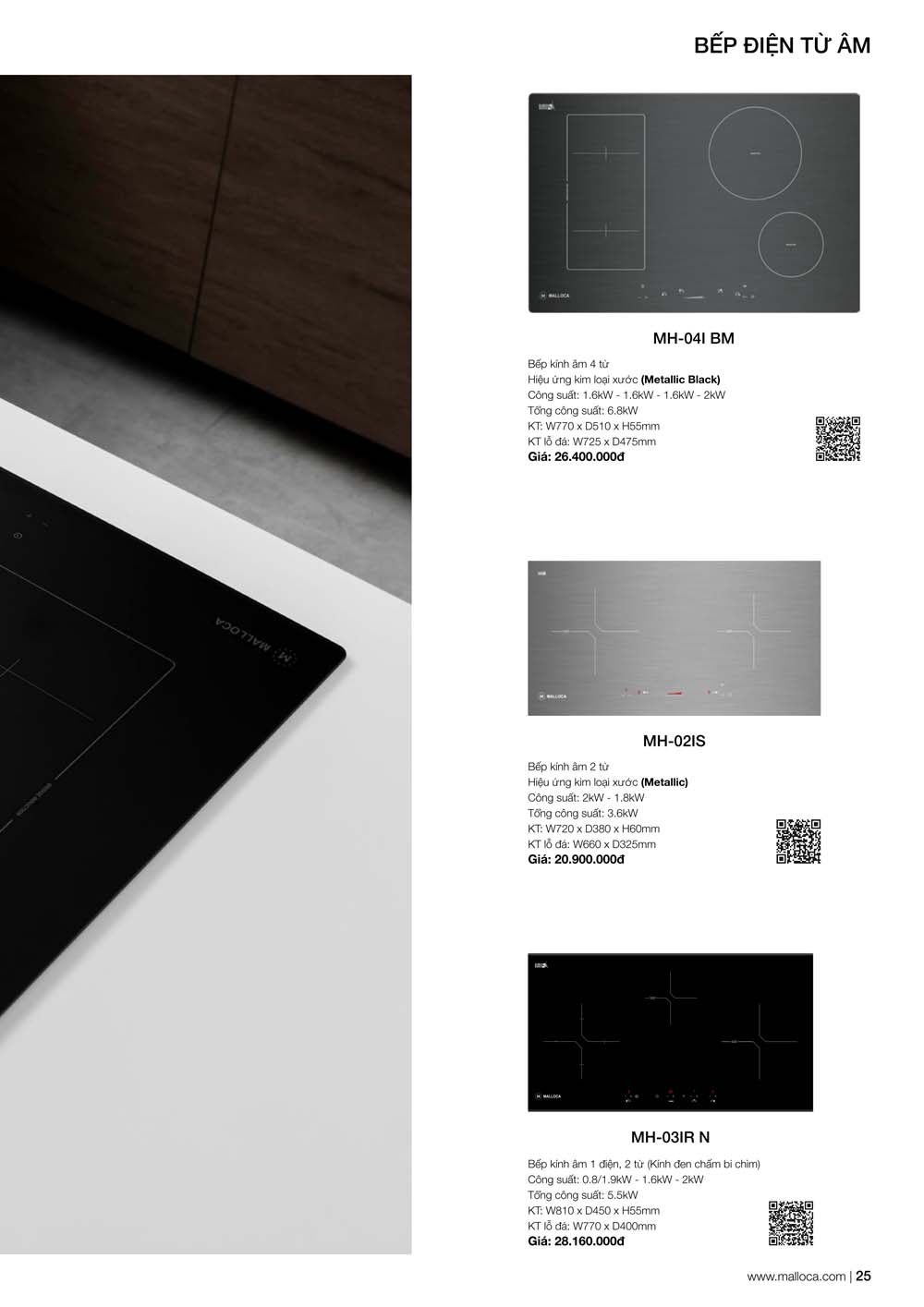 Catalogue MALLOCA 2024 Bang gia Thiet bi nha bep nhap khau vuathietbi.com 25