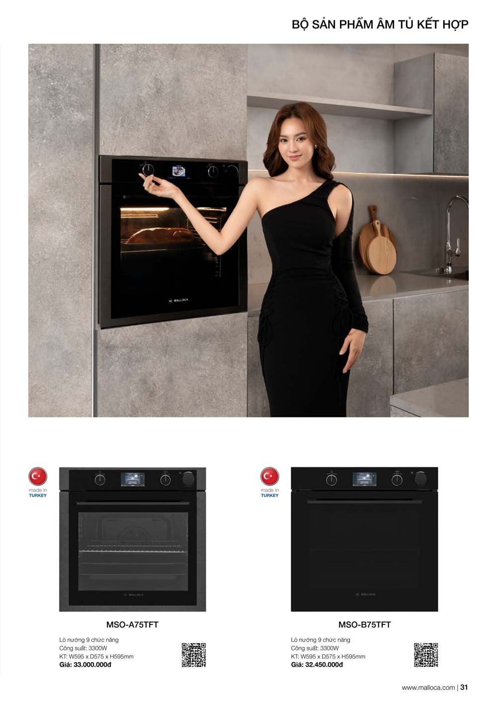 Catalogue MALLOCA 2024 Bang gia Thiet bi nha bep nhap khau vuathietbi.com 31