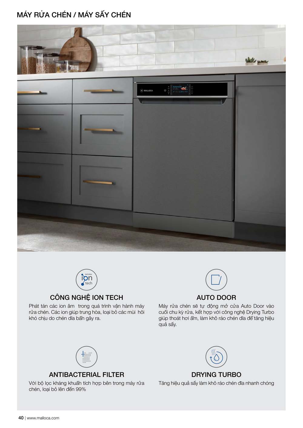 Catalogue MALLOCA 2024 Bang gia Thiet bi nha bep nhap khau vuathietbi.com 40