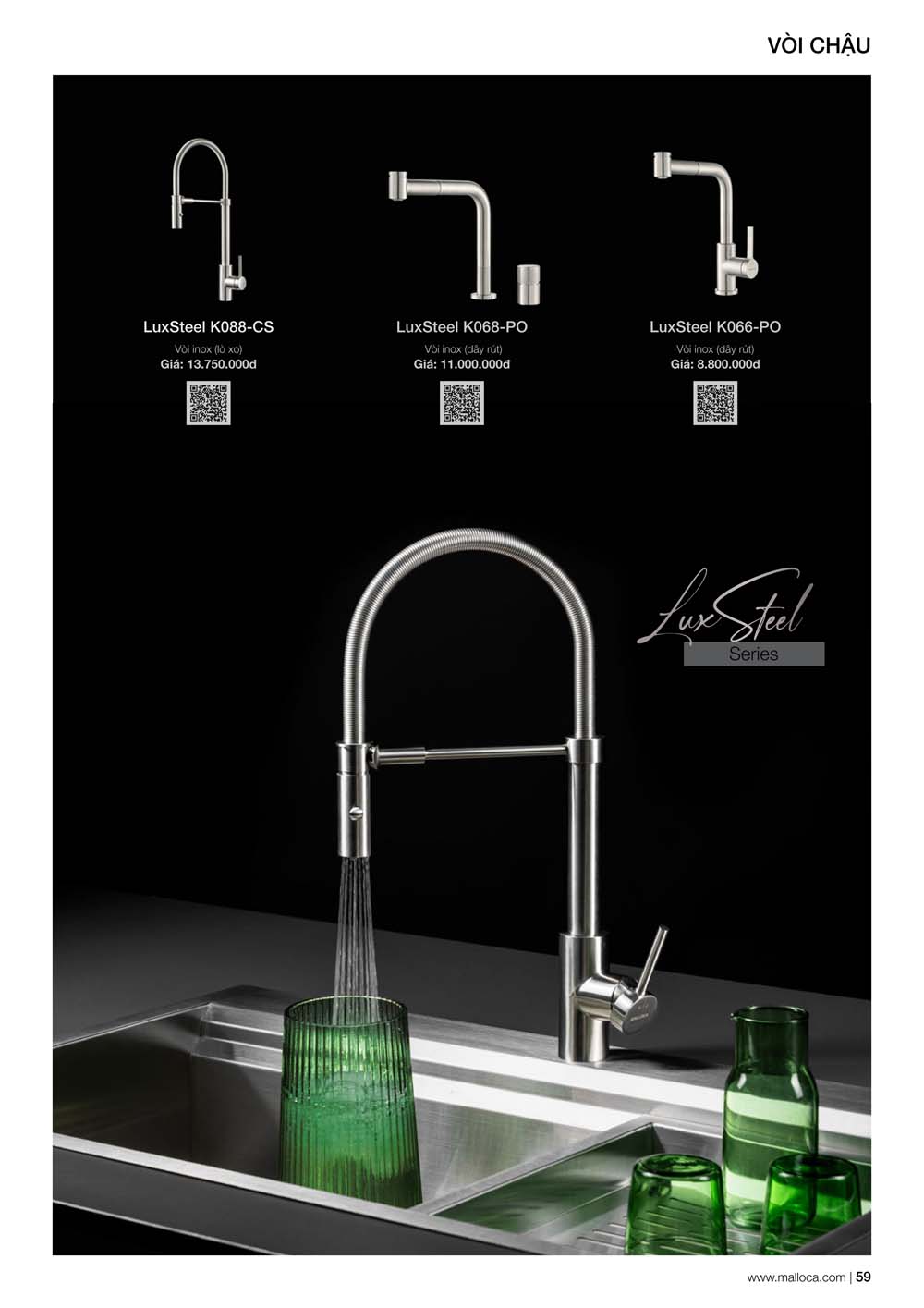 Catalogue MALLOCA 2024 Bang gia Thiet bi nha bep nhap khau vuathietbi.com 59