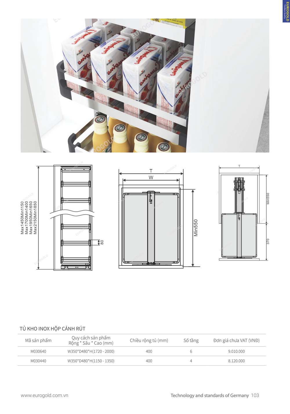 Catalogue Phu kien tu bep EUROGOLD 2024 vuathietbi.com 097