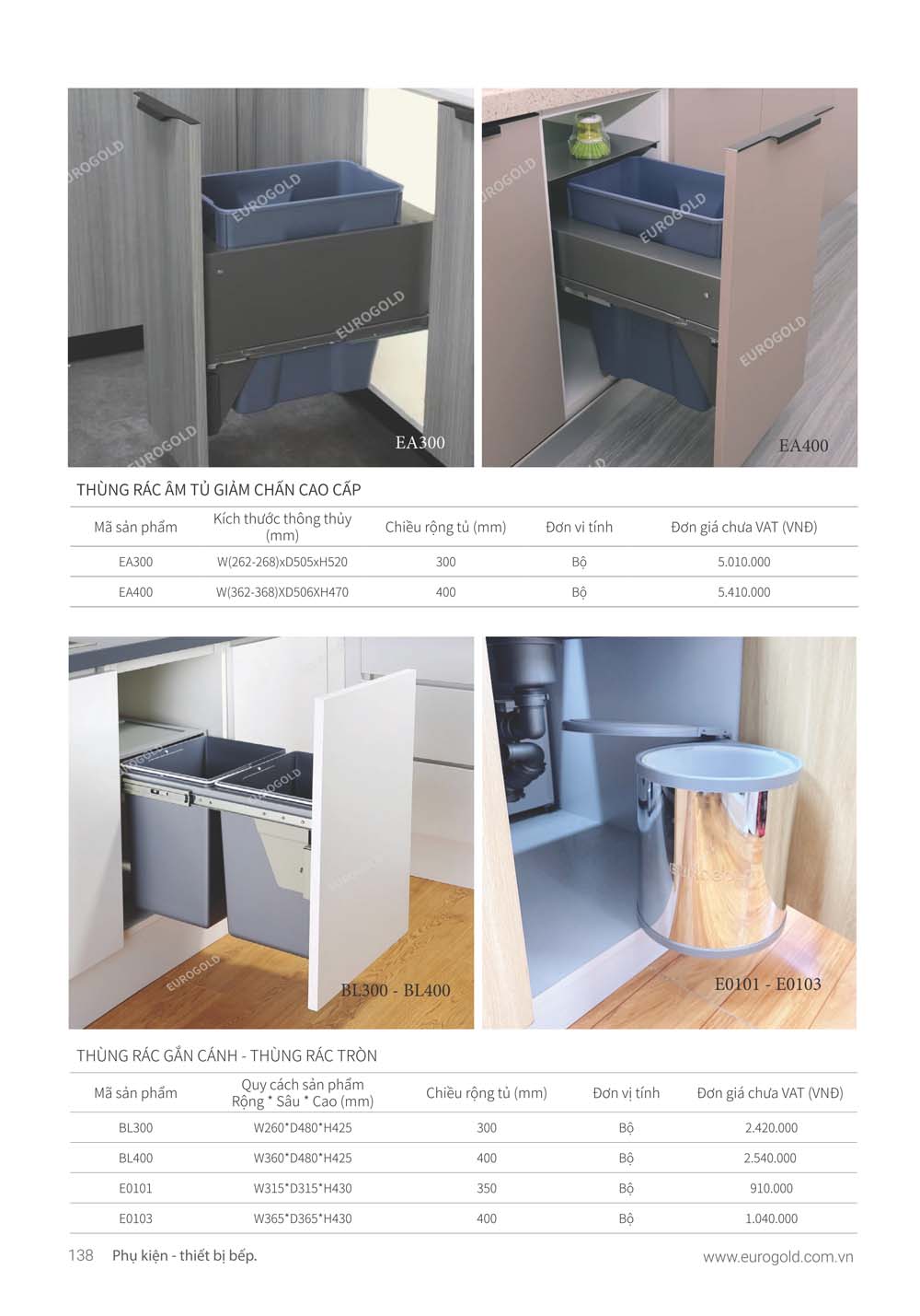 Catalogue Phu kien tu bep EUROGOLD 2024 vuathietbi.com 132