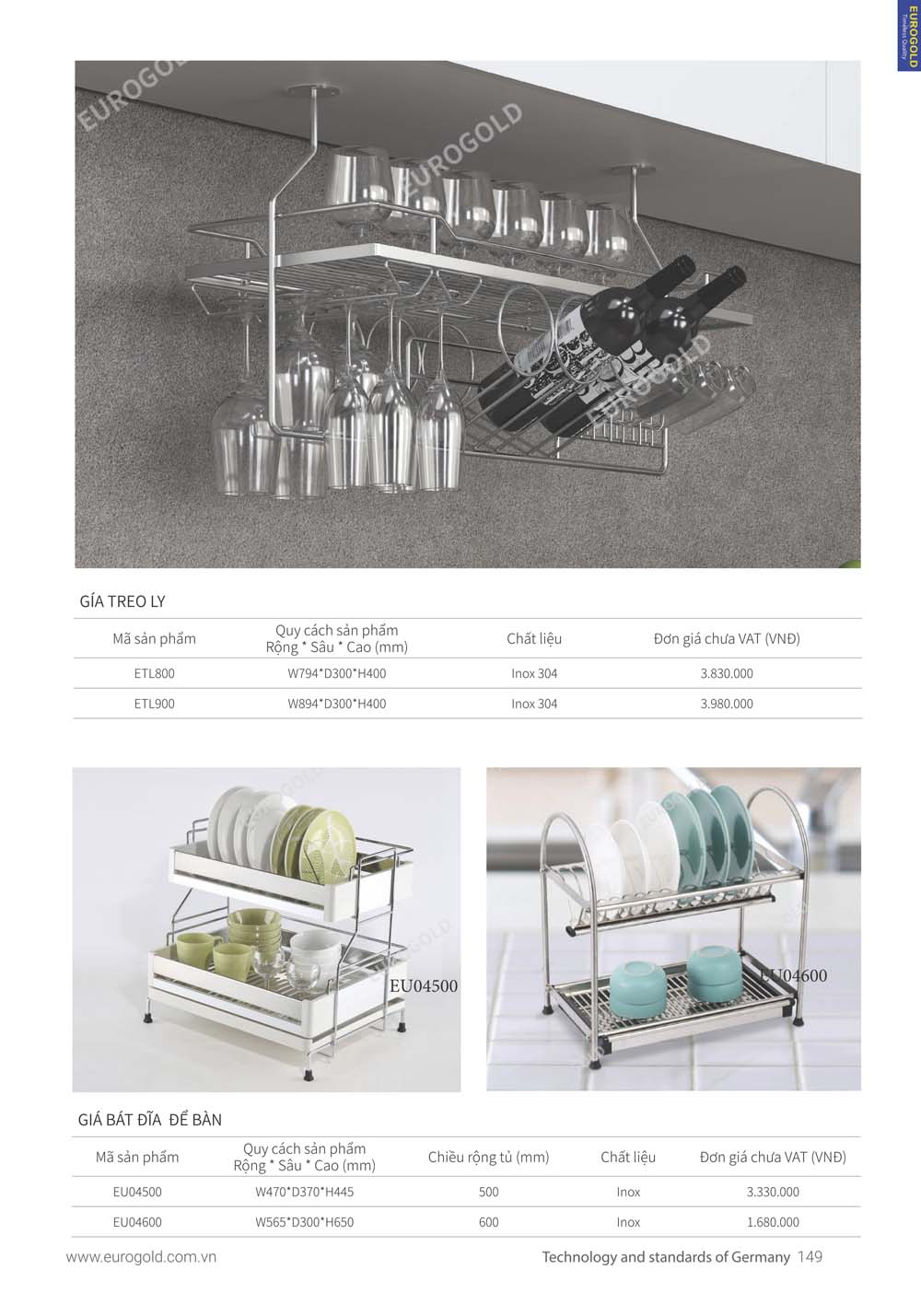 Catalogue Phu kien tu bep EUROGOLD 2024 vuathietbi.com 143