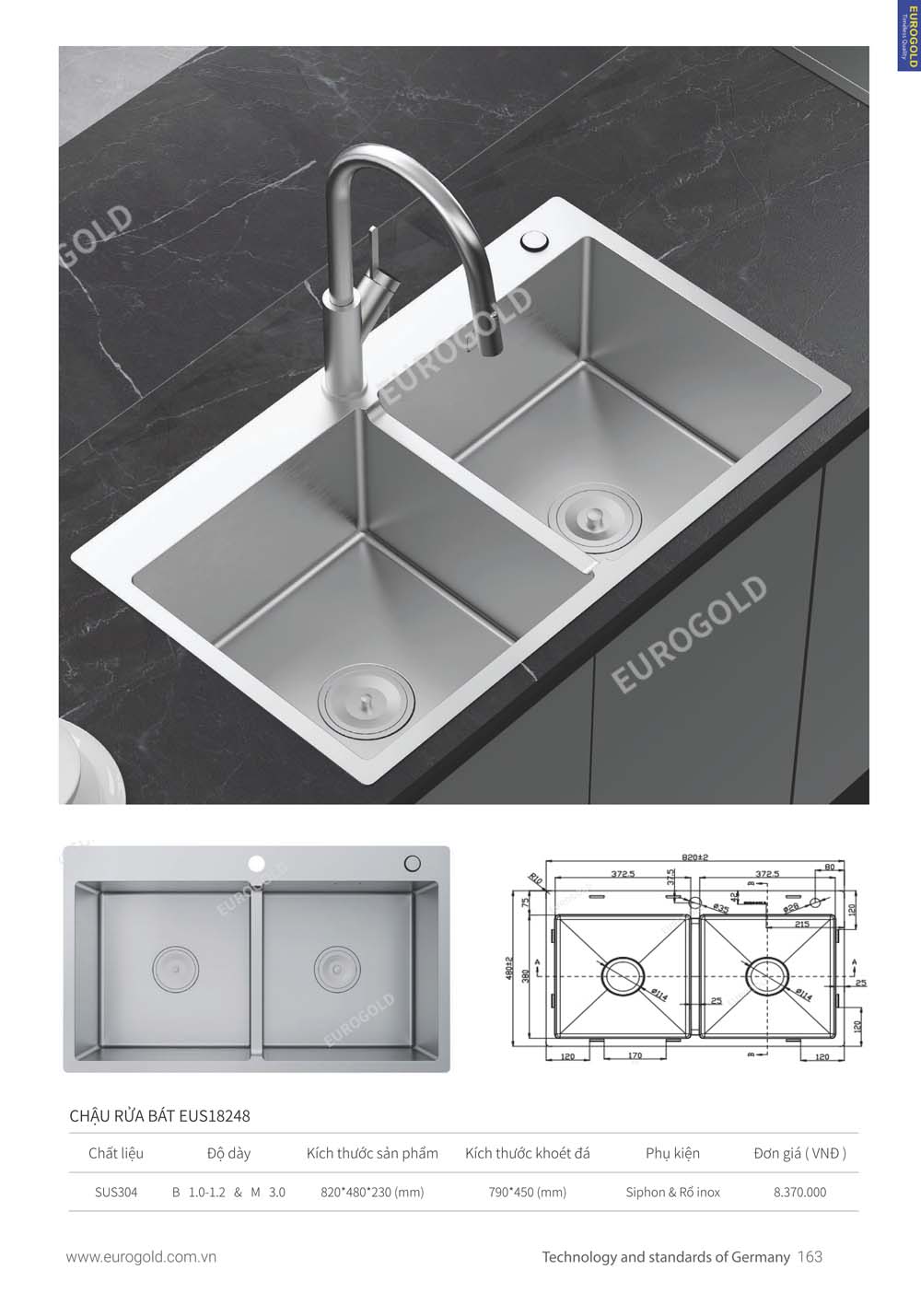 Catalogue Phu kien tu bep EUROGOLD 2024 vuathietbi.com 157