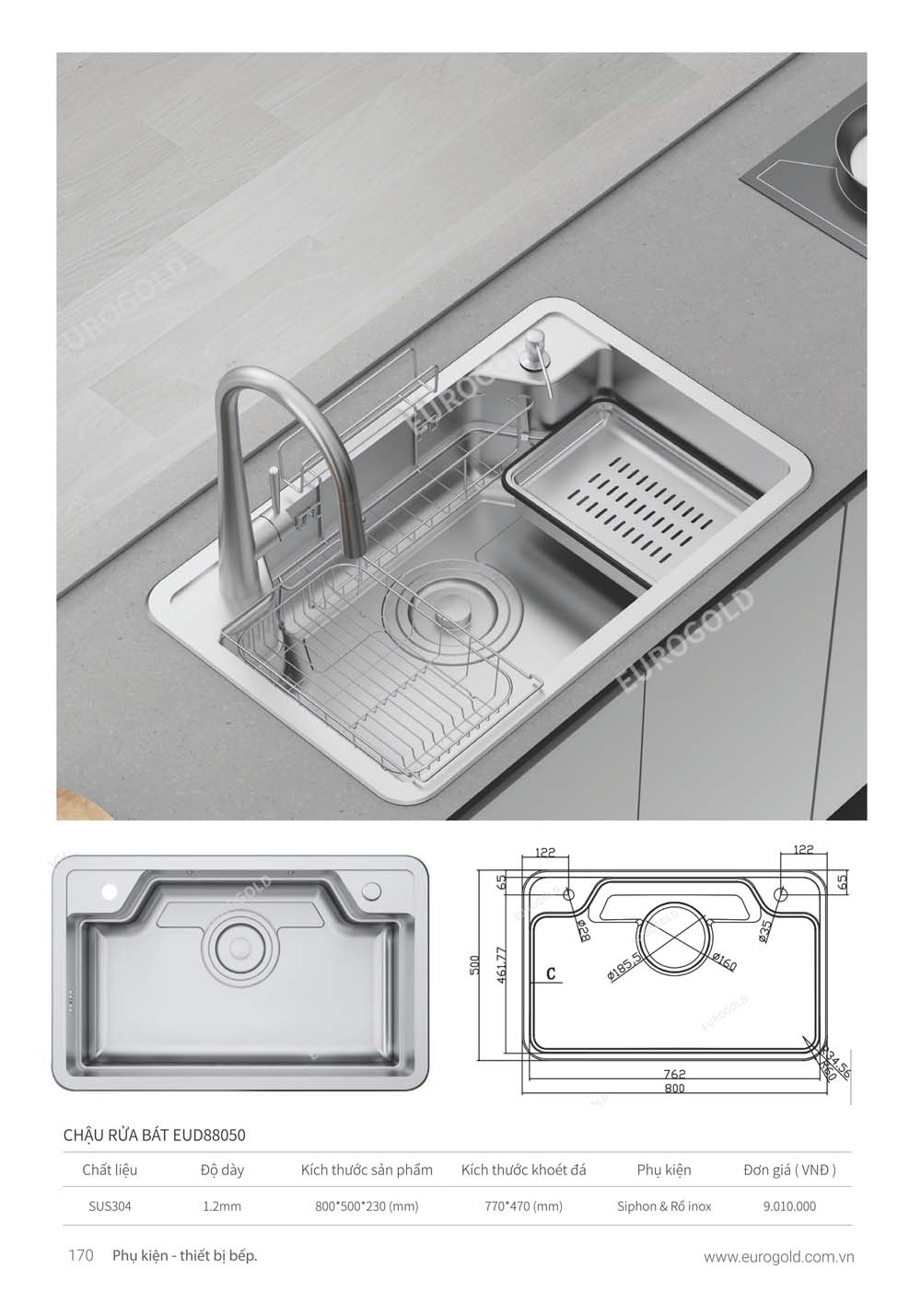 Catalogue Phu kien tu bep EUROGOLD 2024 vuathietbi.com 164