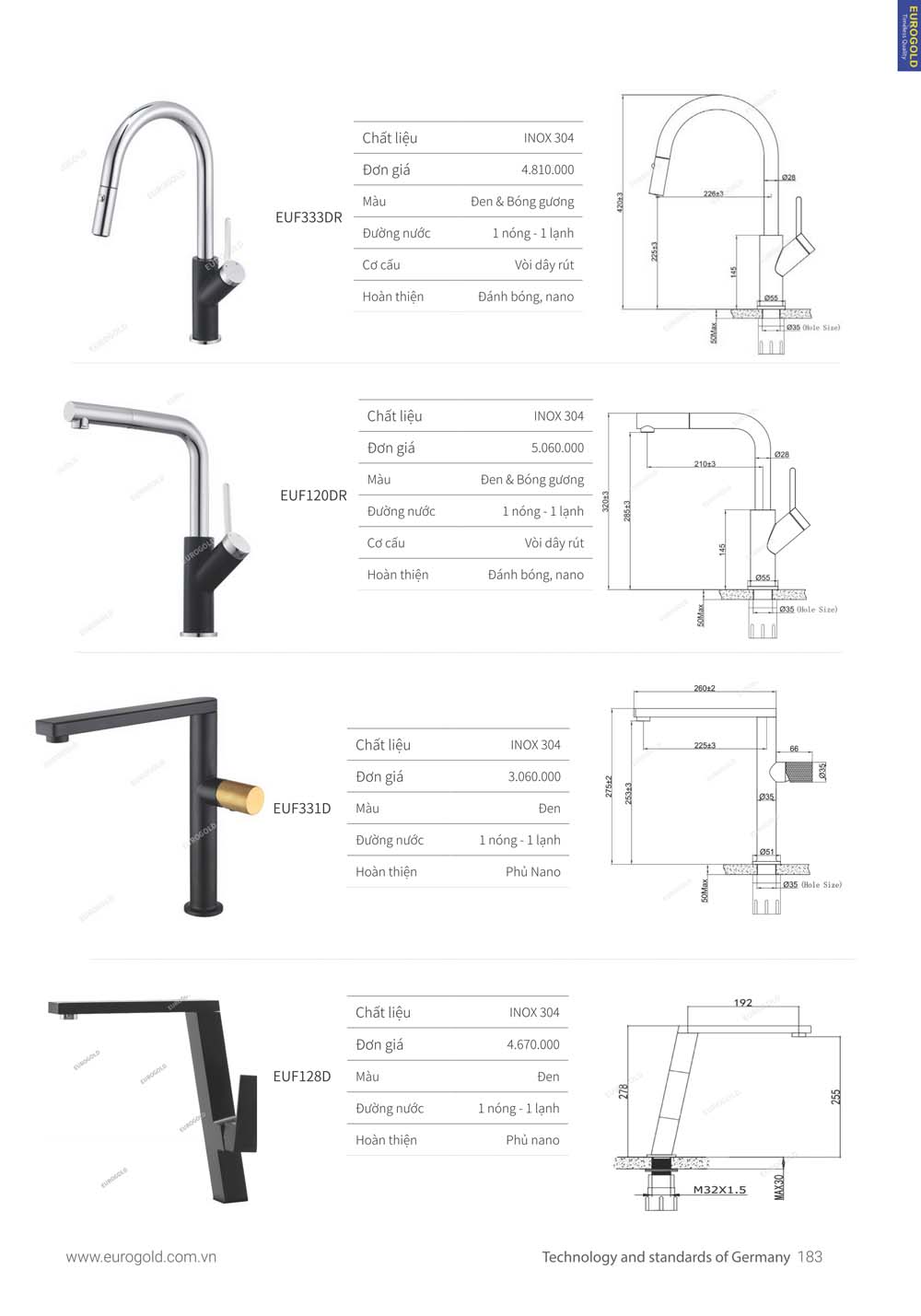 Catalogue Phu kien tu bep EUROGOLD 2024 vuathietbi.com 177