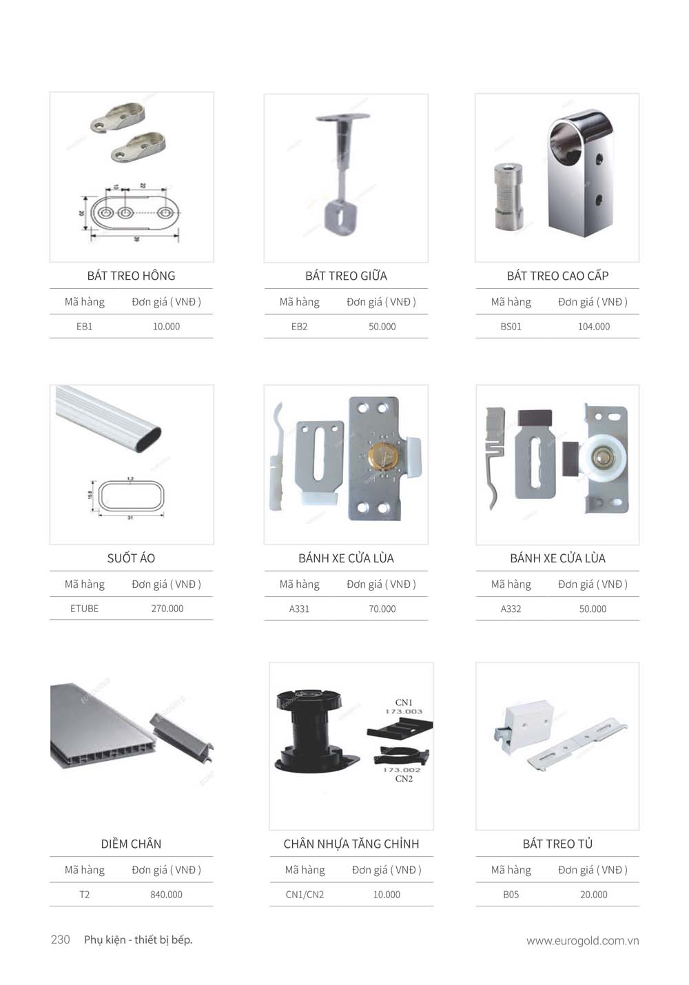 Catalogue Phu kien tu bep EUROGOLD 2024 vuathietbi.com 224