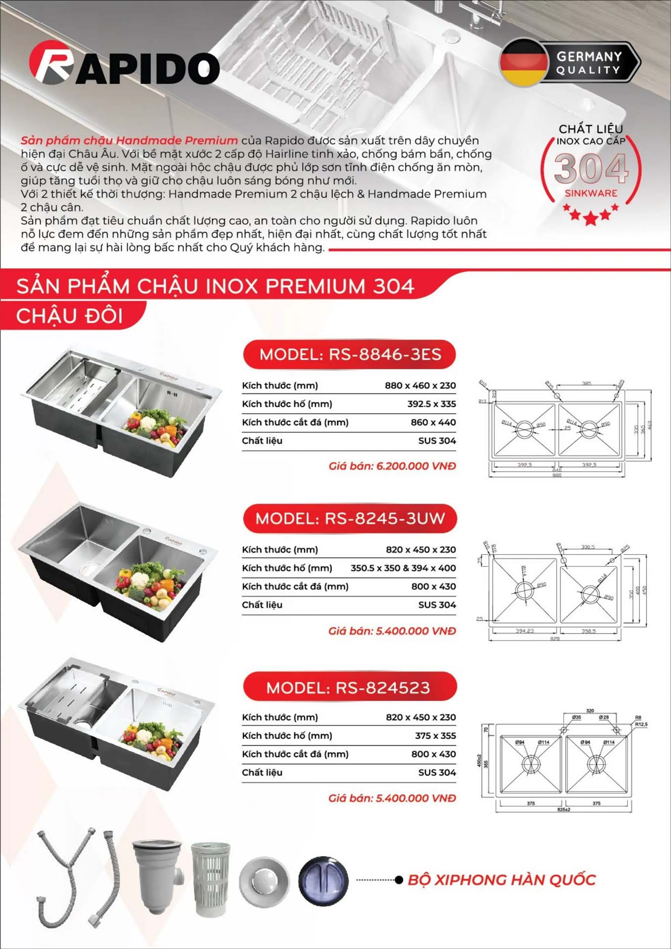 Catalogue RAPIDO 2024 Bang gia thiet bi nha bep 16