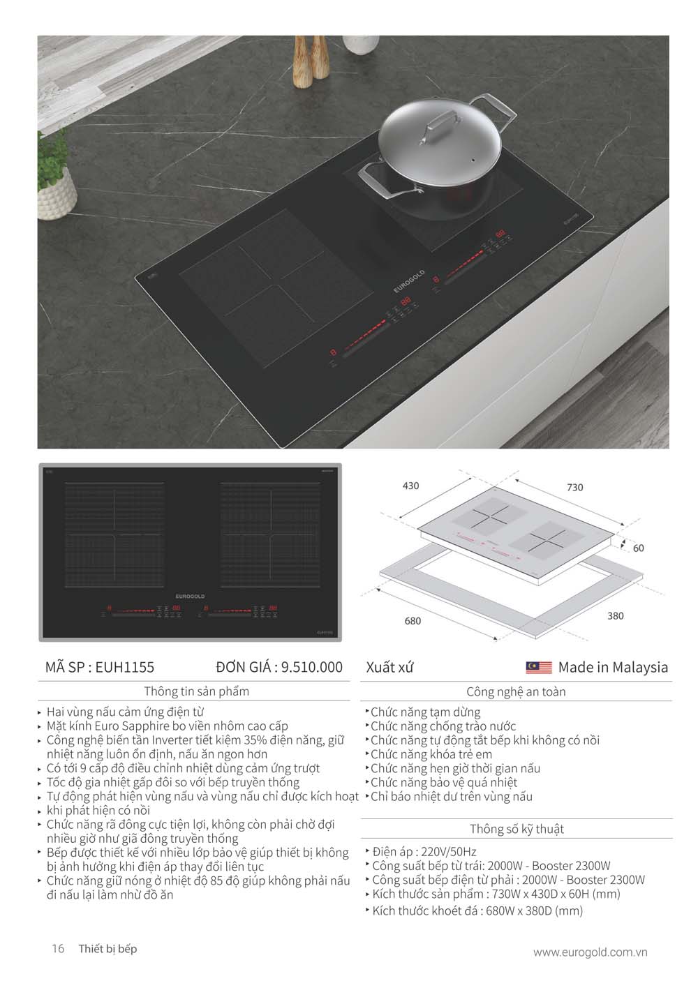 Catalogue Thiet bi nha bep EUROGOLD 2024 vuathietbi.com 015