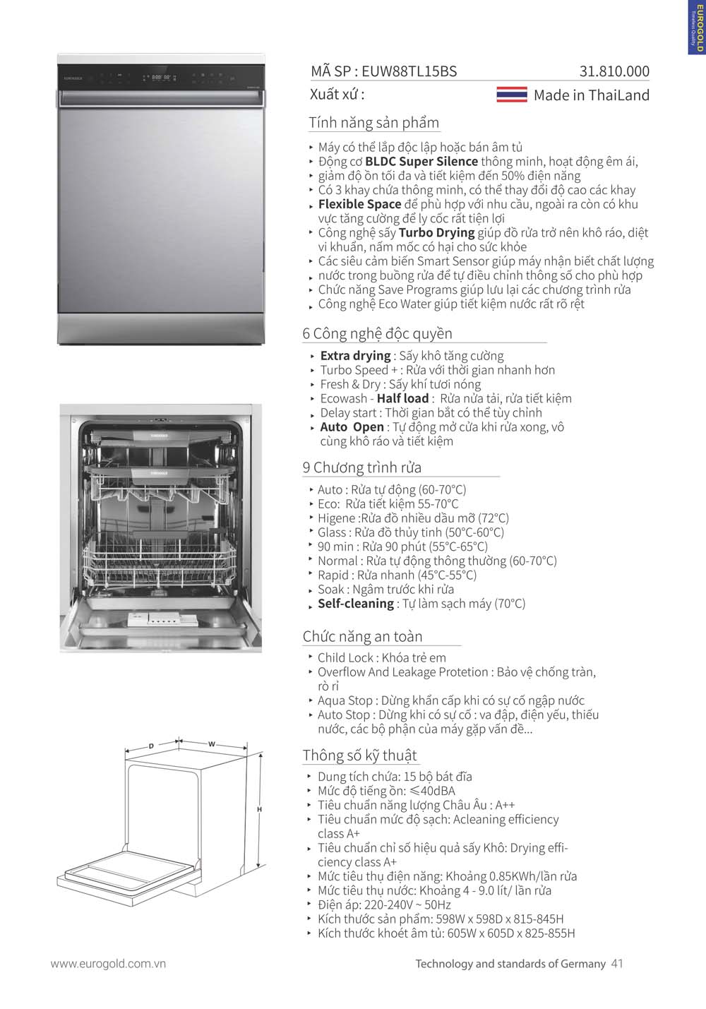 Catalogue Thiet bi nha bep EUROGOLD 2024 vuathietbi.com 034