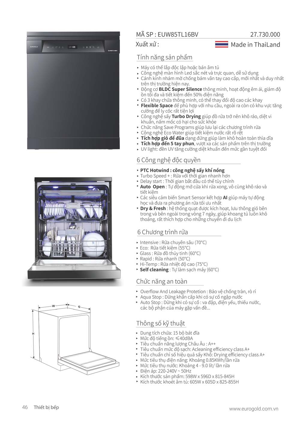 Catalogue Thiet bi nha bep EUROGOLD 2024 vuathietbi.com 039