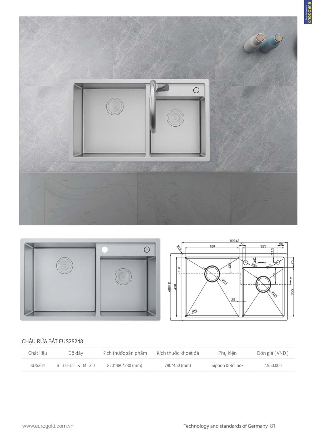 Catalogue Thiet bi nha bep EUROGOLD 2024 vuathietbi.com 073