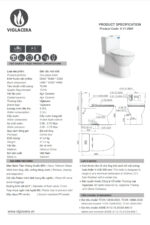 Thông số kỹ thuật Bồn cầu 1 khối VIGLACERA V808 nắp êm