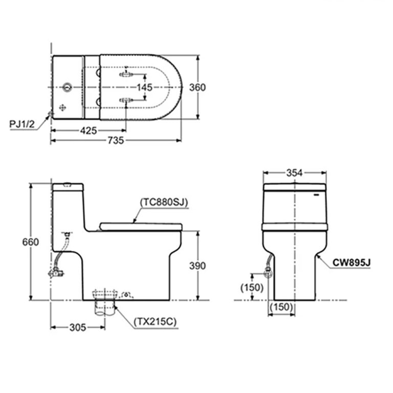 Bản-vẽ-kĩ-thuật-Bồn-cầu-1-khối-TOTO-CW895JW-F#W-nắp-êm