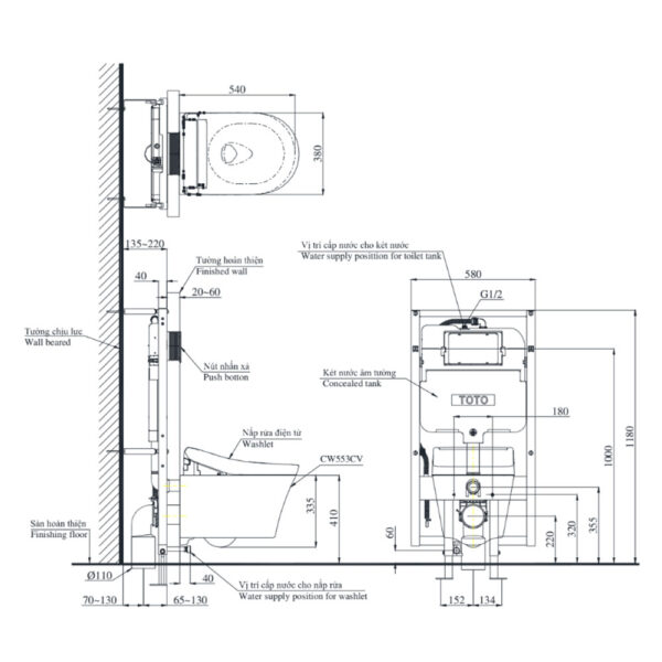 Bản-vẽ-kĩ-thuật-Bồn-cầu-thông-minh-TOTO-CW553C-TCF33370GAA-WH172AT-TCA465-nắp-rửa-điện-tử