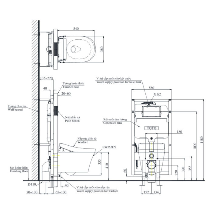 Bản-vẽ-kĩ-thuật-Bồn-cầu-thông-minh-TOTO-CW553C-TCF33370GAA-WH172AT-TCA465-nắp-rửa-điện-tử