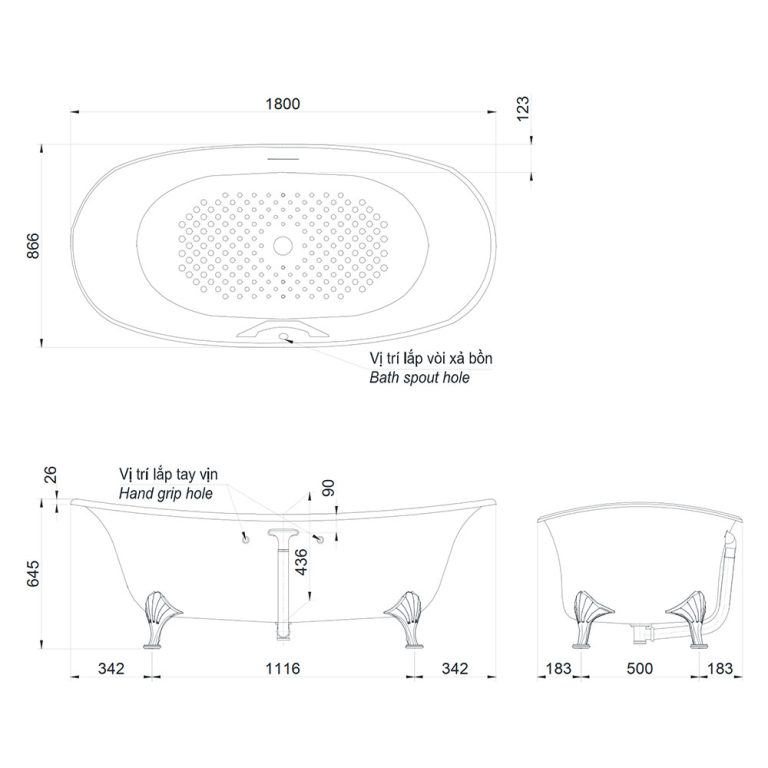 Bản-vẽ-kĩ-thuật-Bồn-tắm-TOTO-PPY1806PWNE#P-lập-thể-đá-ngọc-trai-1.8M