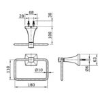 Bản vẽ kĩ thuật Lô giấy TOTO TX702AW