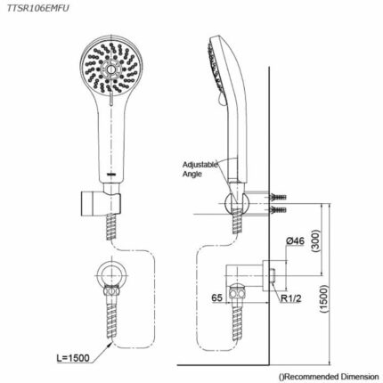 Bản-vẽ-kĩ-thuật-Tay-sen-tắm-TOTO-TTSR106EMFU-REI-S-Massage-5-Chế-Độ