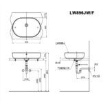 Bản-vẽ-kĩ-thuật-chậu-lavabo-TOTO-LW896JW-F-đặt-bàn