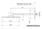 Bản vẽ kỹ thuật Bát sen âm tường TOTO TBW07004A TBN01002B gắn tường