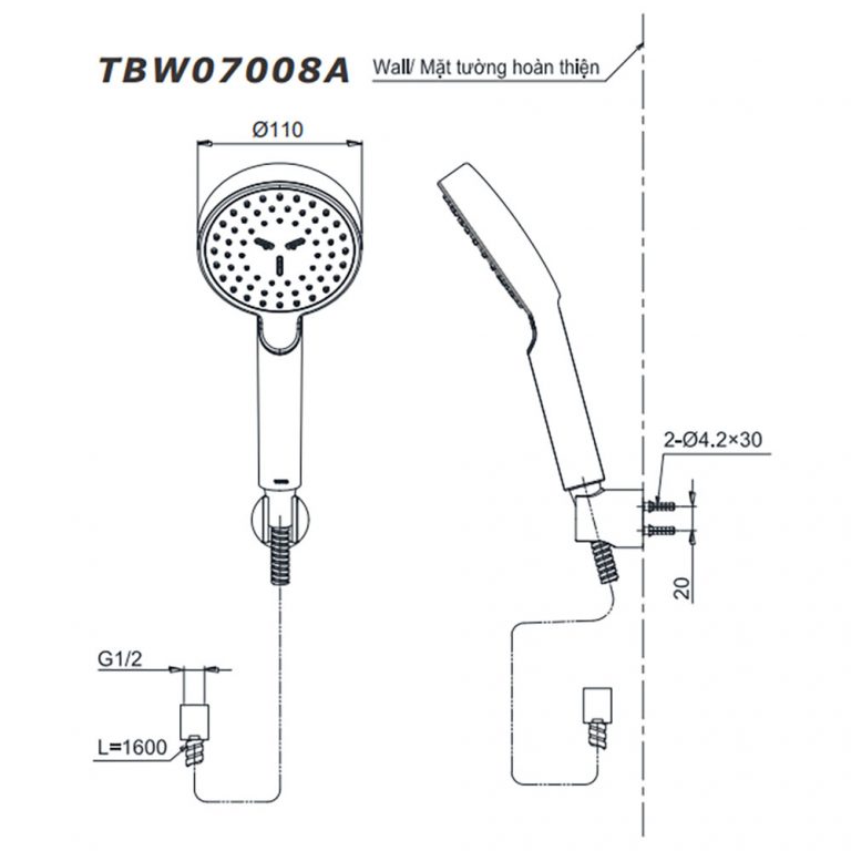 Bản-vẽ-kỹ-thuật-Tay-sen-tắm-TOTO-TBW07008A-massage-1-chế-độ