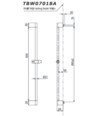 Bản vẽ kỹ thuật Thanh trượt sen tắm TOTO TBW07018A