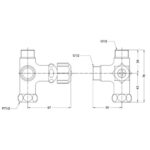 Bản vẽ kỹ thuật Van khóa T chia nước TOTO TX434S