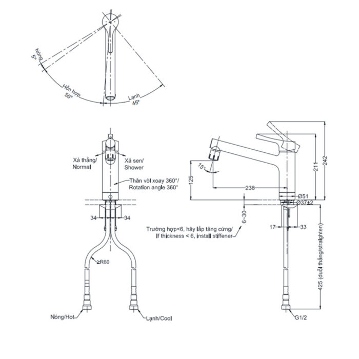 Bản-vẽ-kỹ-thuật-Vòi-rửa-bát-TOTO-TKS05303J-nóng-lạnh