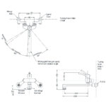Bản vẽ kỹ thuật Vòi rửa bát TOTO TKS05316J nóng lạnh gắn tường