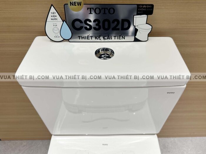 CS302DT10#W - Hình ảnh thực tế Bồn cầu 2 khối TOTO nắp êm - vuathietbi.com