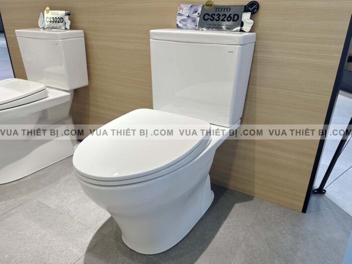 CS326DT10#XW - ảnh thực tế Bồn cầu 2 khối TOTO nắp êm TC395VS - vuathietbi.com