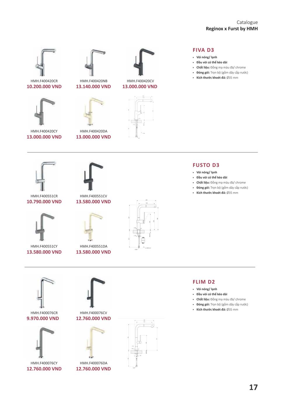 Catalogue REGINOX 2023 Bang gia Thiet bi bep nhap khau 17