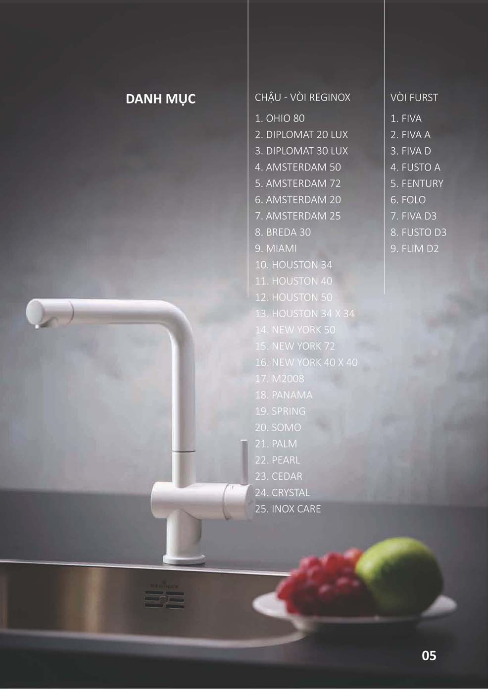 Catalogue REGINOX 2023 Bang gia Thiet bi bep nhap khau 5