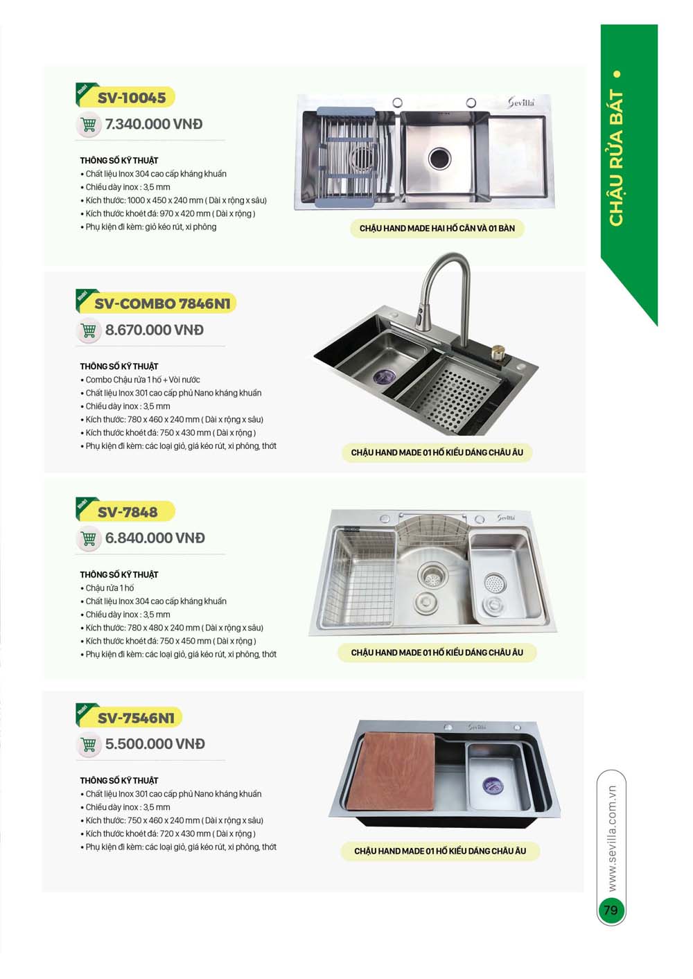 Catalogue Thiet bi nha bep SEVILLA 2024 40 1