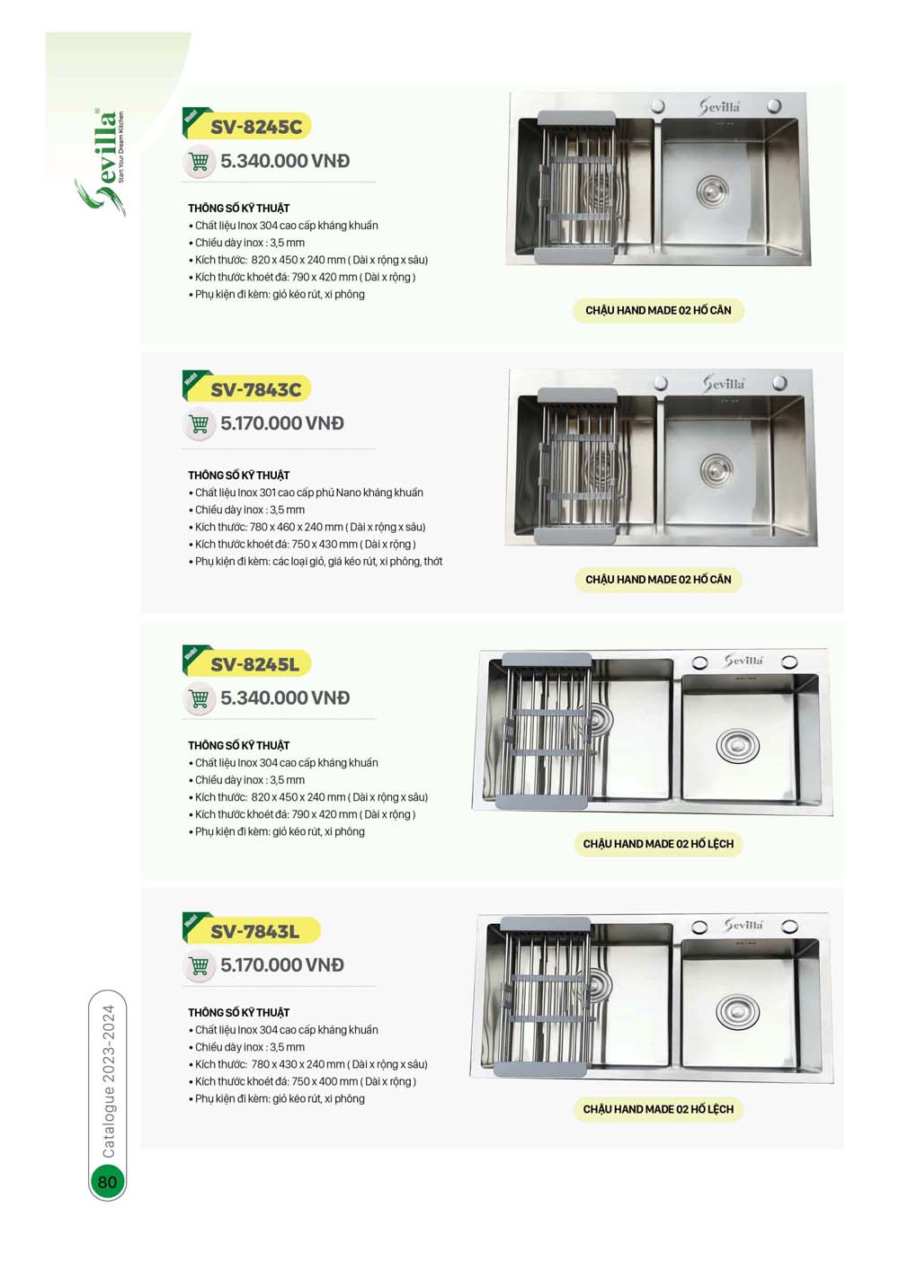 Catalogue Thiet bi nha bep SEVILLA 2024 41