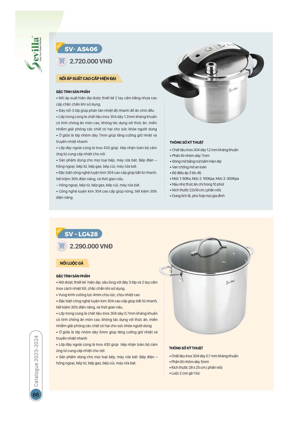 Catalogue Thiet bi nha bep SEVILLA 2024 44