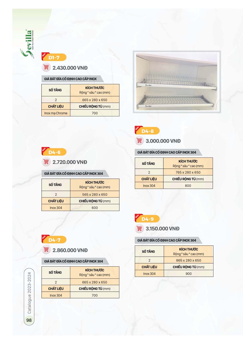 Catalogue Thiet bi nha bep SEVILLA 2024 50