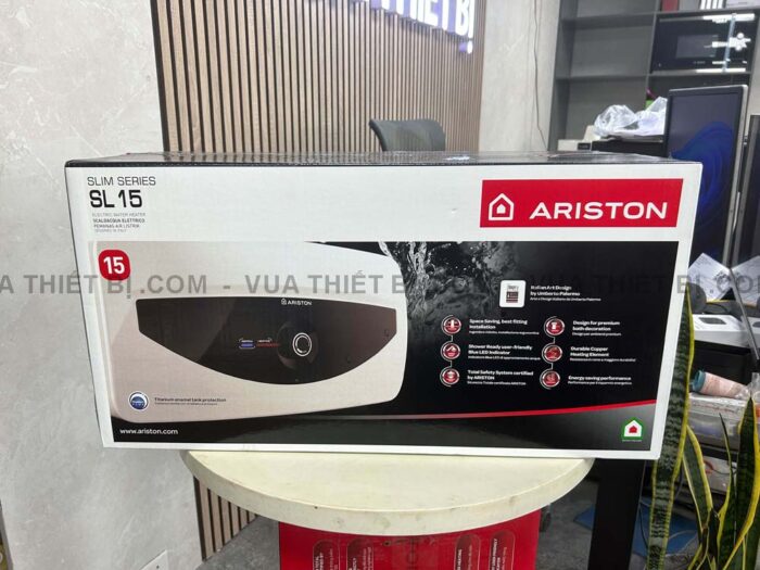 Bình nóng lạnh ARISTON SL 15L lít SLIM ngang gián tiếp 2.5FE 2500W - Ảnh 3