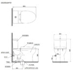 bản-vẽ-kỹ-thuật-Bồn-cầu-2-khối-TOTO-CS302DT3#W-nắp-êm-TC385VS