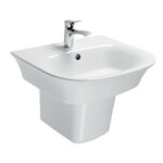 chậu lavabo treo tường TOTO LW196K LW196HFK TX801LN chân lửng