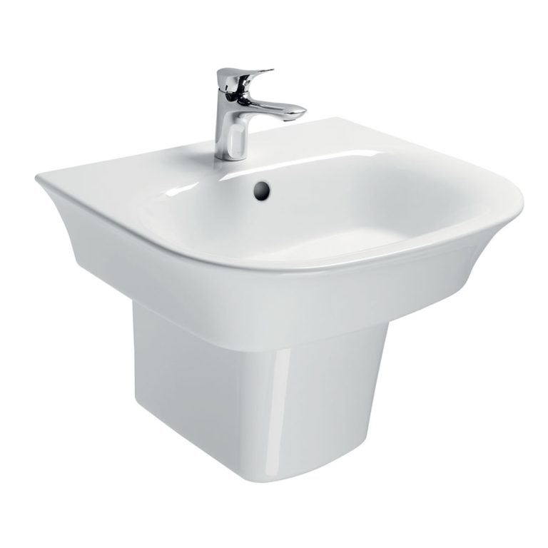 chậu lavabo treo tường TOTO LW196K LW196HFK TX801LN chân lửng