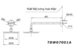 thông số kỹ thuật Bát sen âm tường TOTO TBW07001A gắn tường