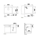 Bản Vẽ Kỹ Thuật Chậu rửa bát đá BLANCO PLEON 6 ROCK GREY 1 hố